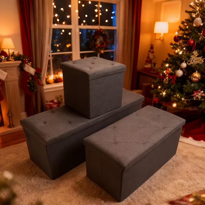 Heavy Equipment Storage - Heavy-Duty MULTI-PURPOSE Folding Storage Ottoman Bench