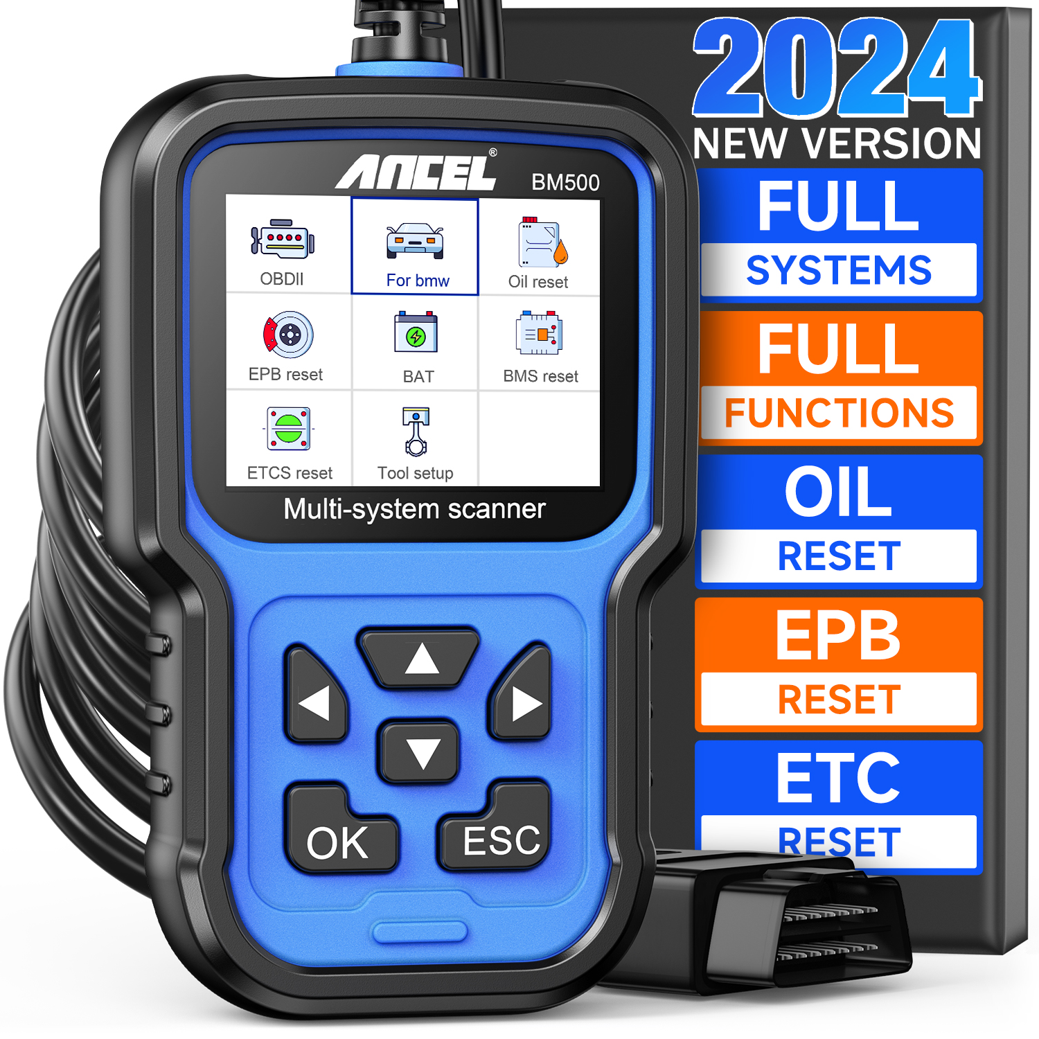 Heavy Equipment Diagnostic Tool - ANCEL BM500 Full System OBD2 Scanner