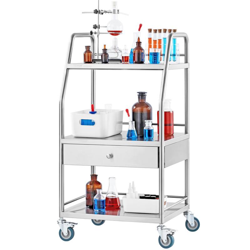 Heavy Equipment Storage - Medical Trolley 23.6x15.7x33.4 Inches For Laboratory