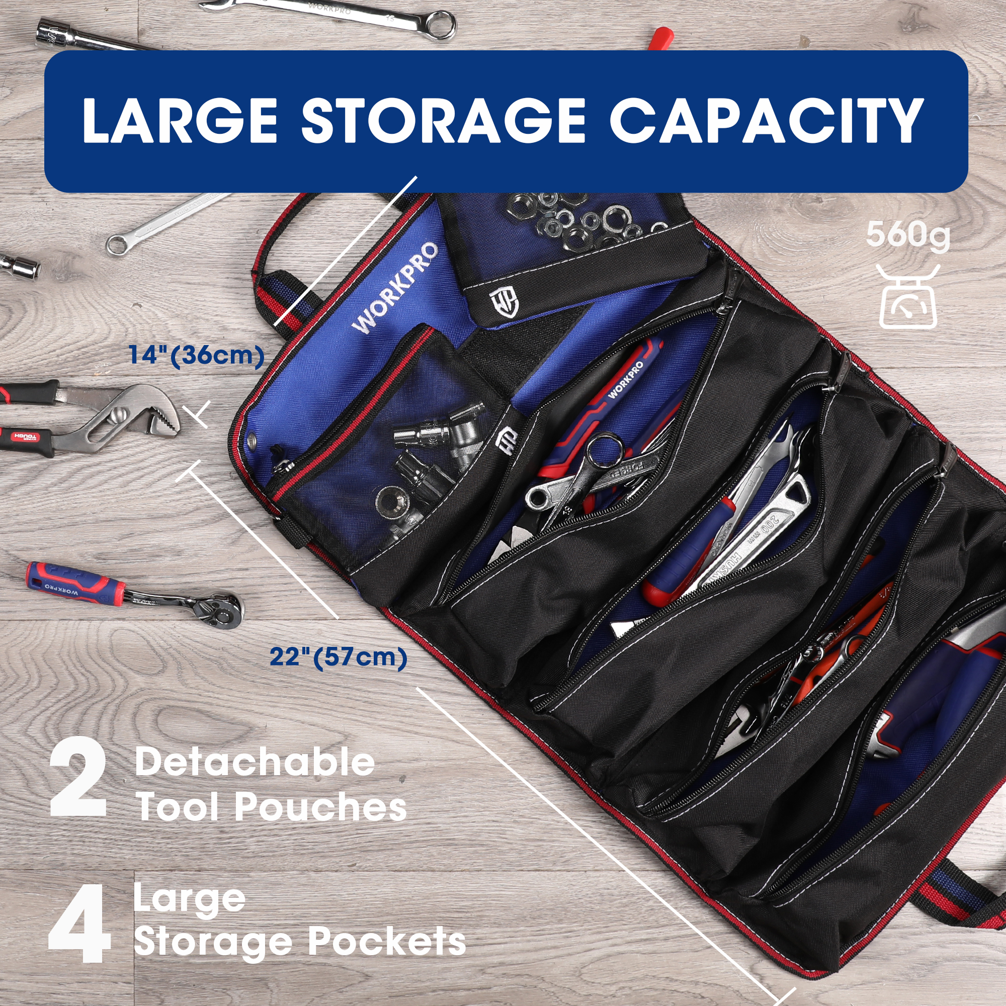 WORKPRO Roll Up Tool Bag with  - Heavy Equipment Storage のレビューと価格