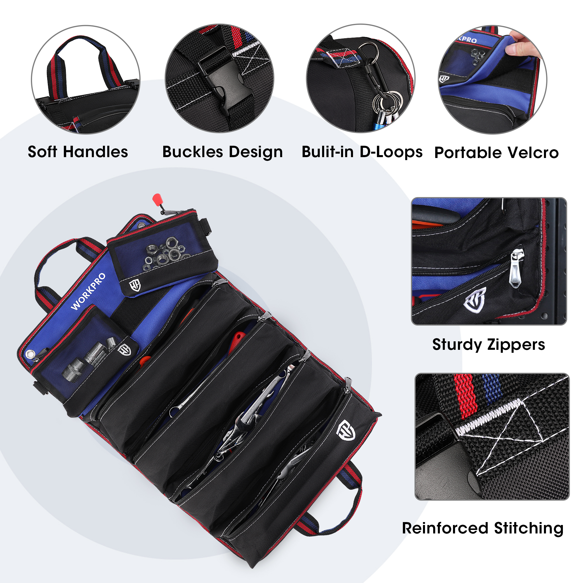 WORKPRO Roll Up Tool Bag with  - Heavy Equipment Storage のレビューと価格