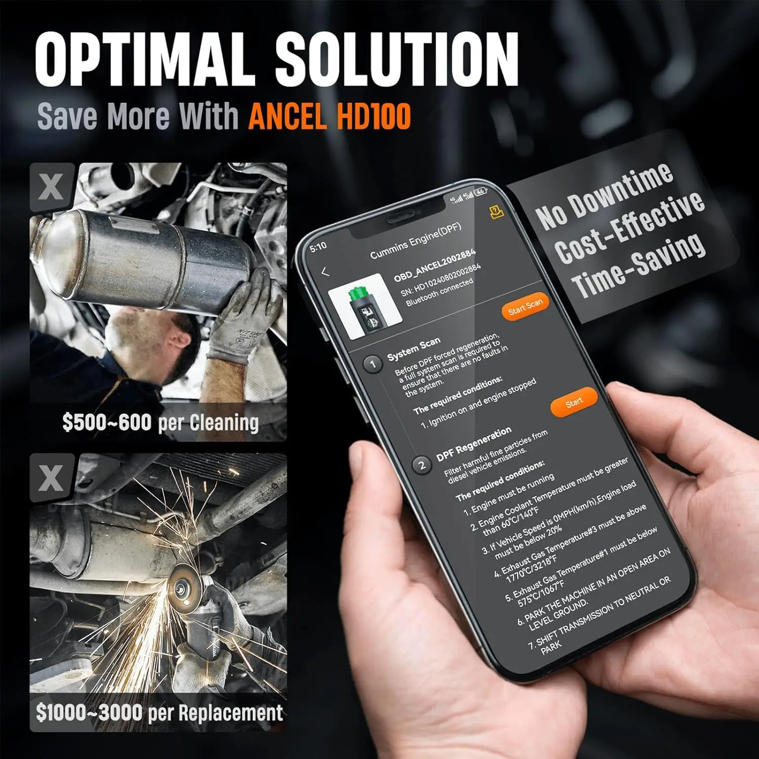 ancel HD100 DPF Reset Full Sys - Heavy Equipment Diagnostic Tool のレビューと価格
