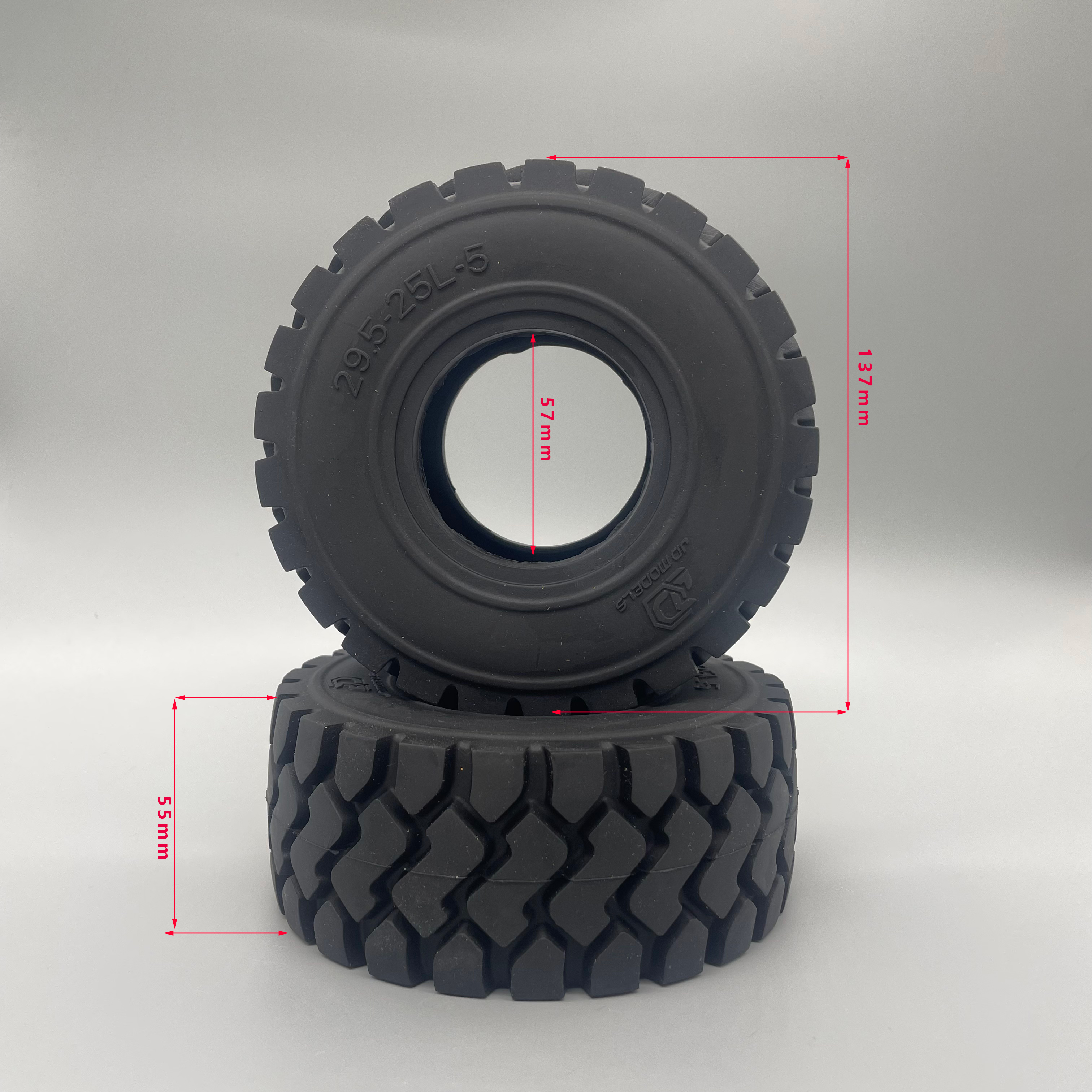 RC Loader Tires 137mm JDM-82 H - Heavy Equipment Forklift のレビューと価格