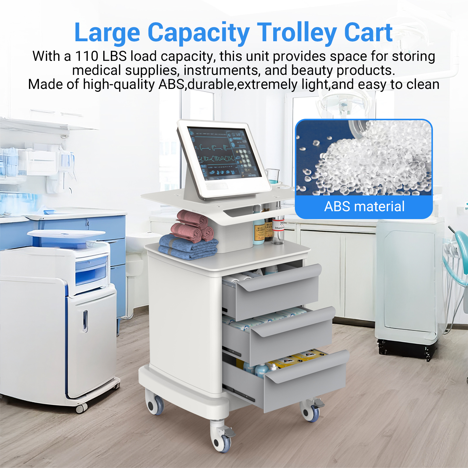 Medical Mobile Trolley Cart Ro - Heavy Equipment Storage のレビューと価格