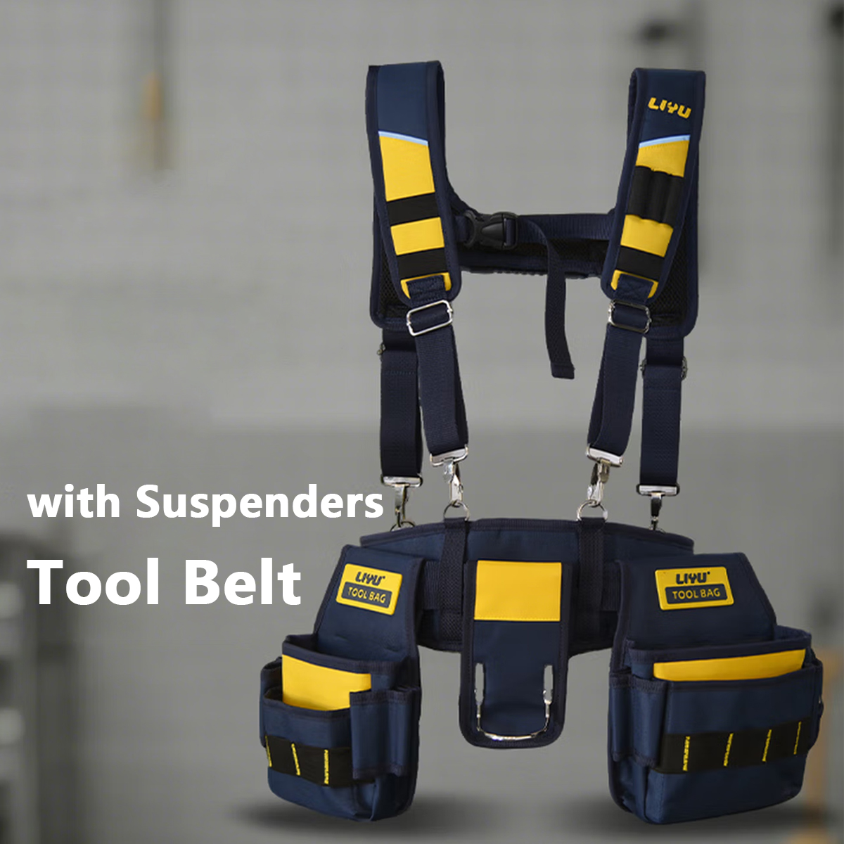 LIYU Tool Belt with Suspenders - Heavy Equipment Storage のレビューと価格