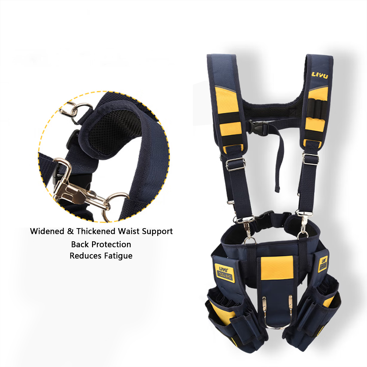 LIYU Tool Belt with Suspenders - Heavy Equipment Storage のレビューと価格