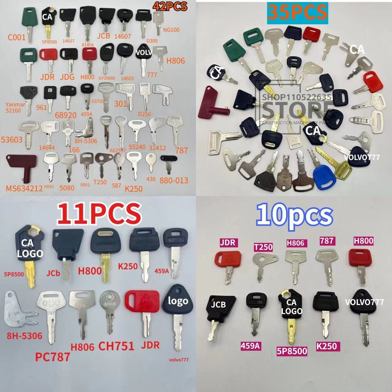 60/42/35/13/10PCS Master Ignit - Heavy Equipment Keys Master Set のレビューと価格