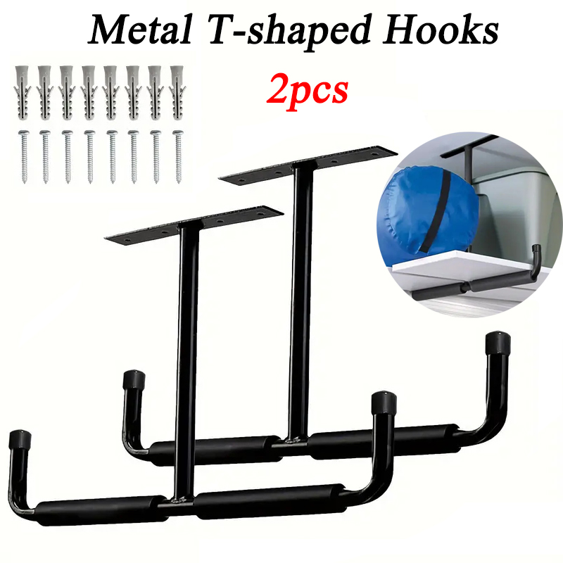 2pcs Metal T-shaped Hook Wall- - Heavy Equipment Storage のレビューと価格